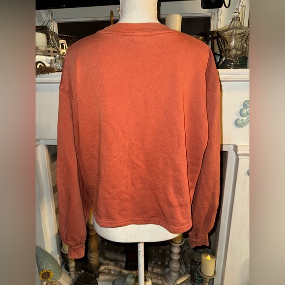 Universal thread cropped sweatshirt. Burnt orange/rust. Super soft🔥🧡 - Picture 3 of 6
